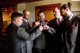Groomsmen Sipping on a Drink